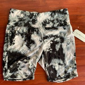 NWT women’s plus size Eye Candy tie dye biker shorts